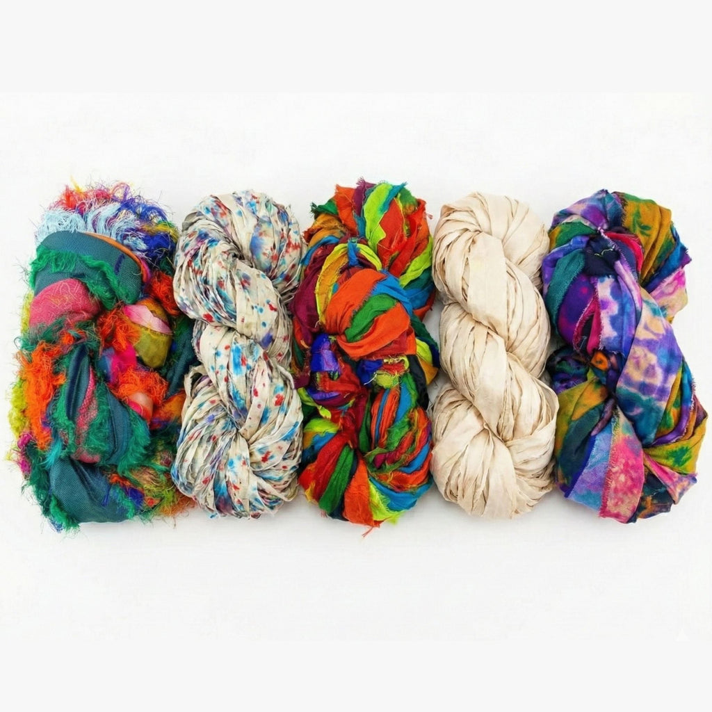 Darn Good Yarn Make Your Own Recycled Silk Baskets includes 2 Free patterns — main product shot