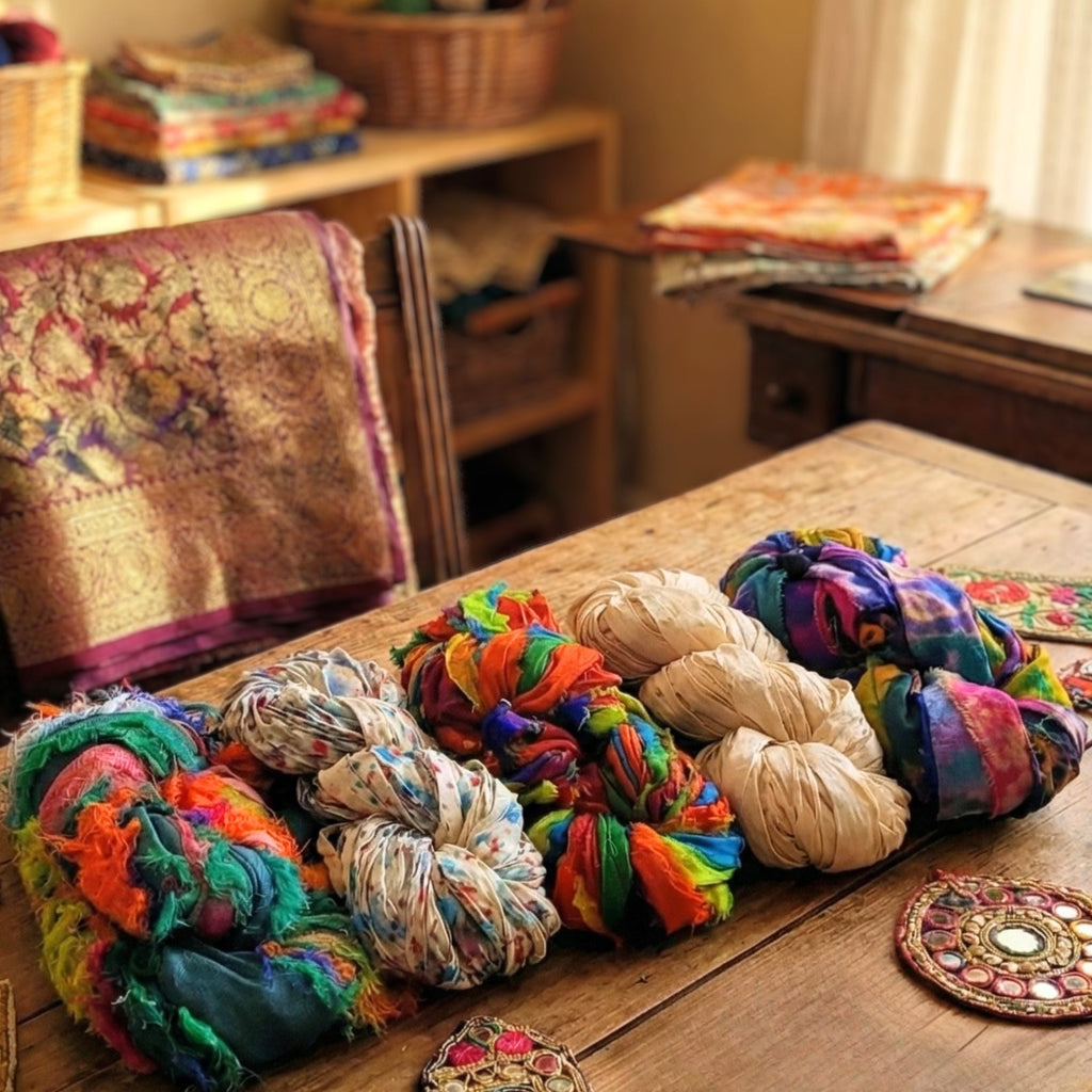 Darn Good Yarn Make Your Own Recycled Silk Baskets includes 2 Free patterns — construction detail