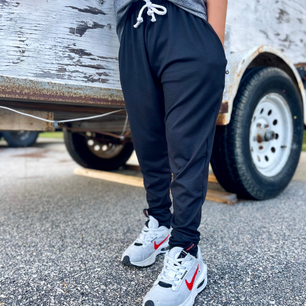 bumblitostore Bamboo Jogger Pants in Black — main product shot