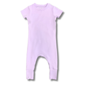 bumblitostore Bamboo Short Sleeve Romper in Lilac — main product shot