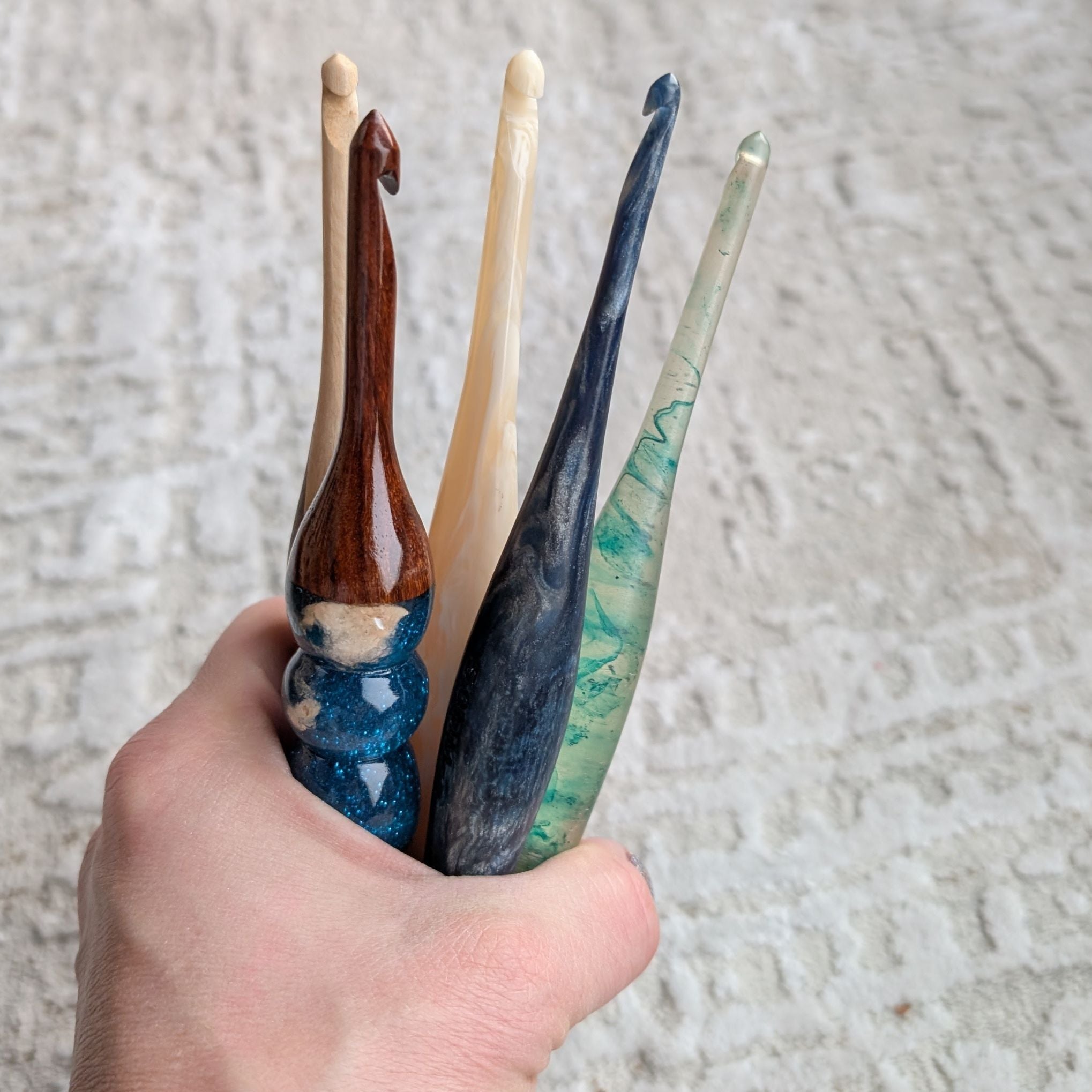 Darn Good Yarn The Collector's Crochet Hook Club — construction detail