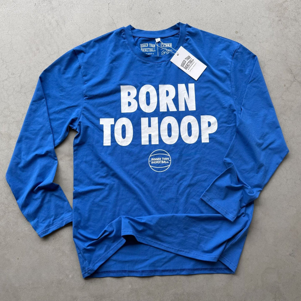 Bigger Than Basketball Born To Hoop - Long Sleeve - Blue — Blue detail