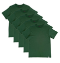 Spun Bamboo Men's Bamboo Viscose/Organic Cotton Short Sleeve T-Shirt Pine Green Color - 5-Pack — main product shot