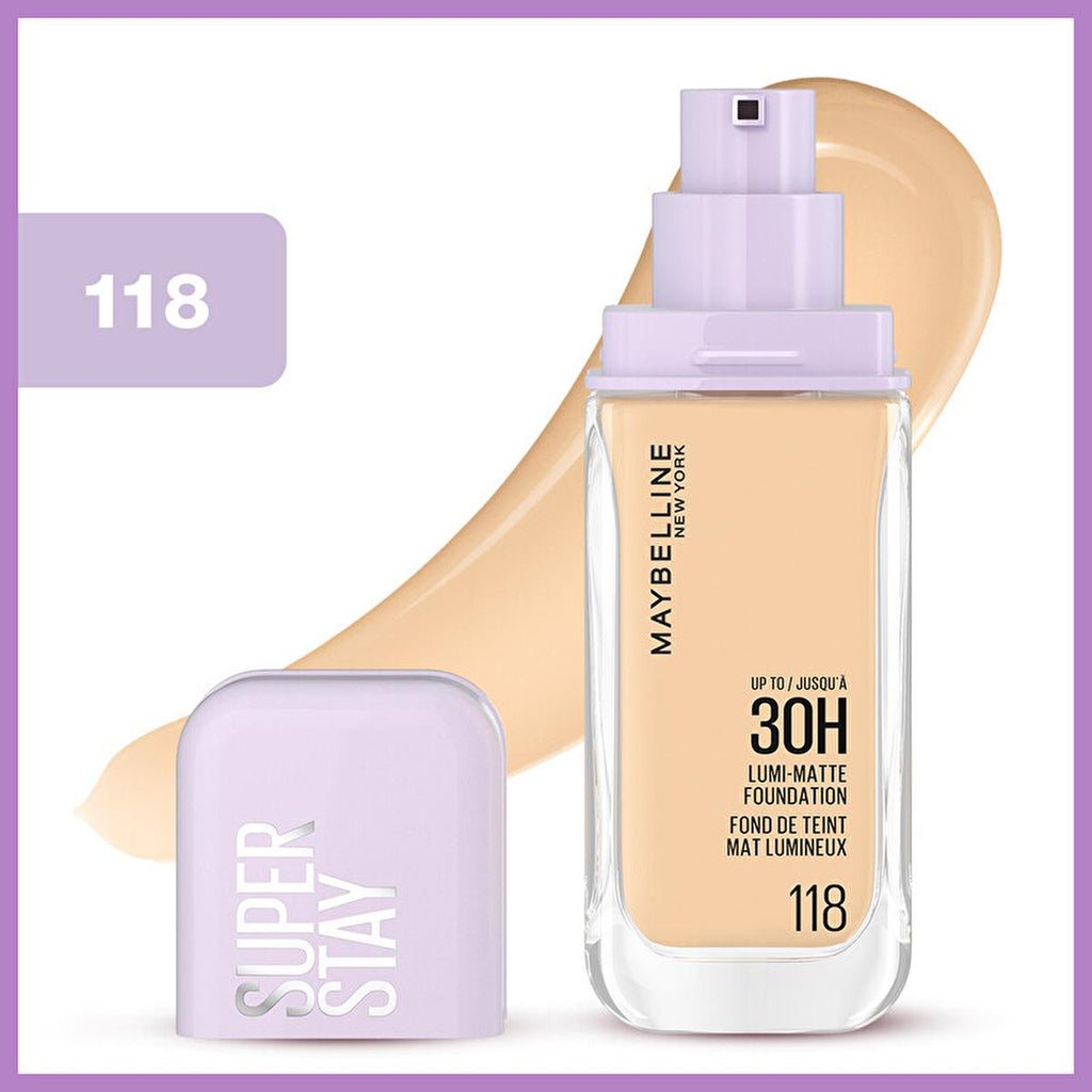 Maybelline Super Stay Lumi Matte Foundation - Long Lasting, Matte Finish, Lightweight Coverage for All Skin Tones