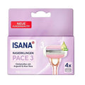 Isana Replacement Razor Blades - 3-Blade Design, Compatible with Isana Vabene Shaving Systems - 4-Pack