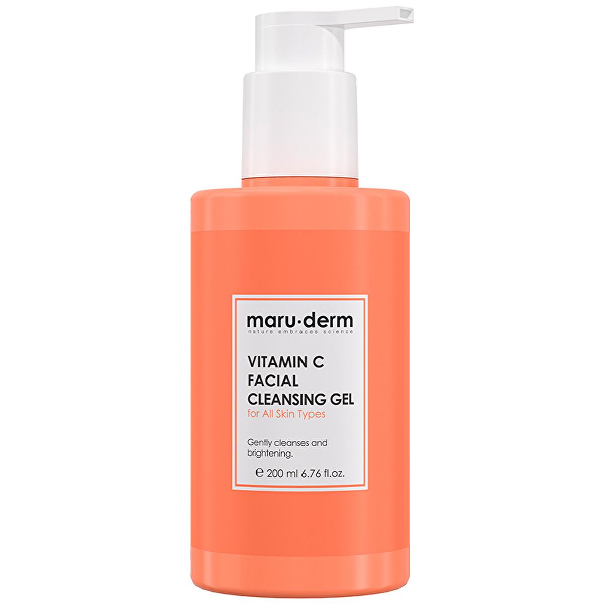 Maruderm Vitamin C Face Wash Gel 200 ml - Revitalizing, Fragrance-Free, SLS/SLES-Free Face Cleanser