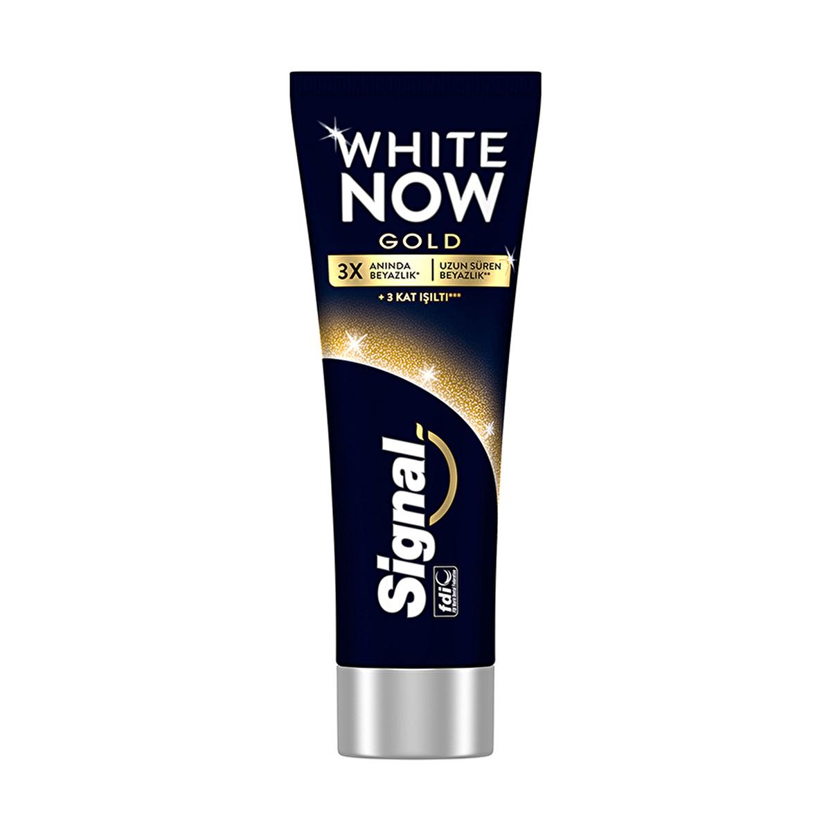 Signal White Now Gold Whitening Toothpaste - 3x Whiter Smile, Instant & Long-Term Effect