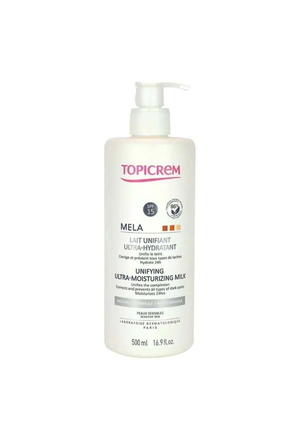 Topicrem Mela Lait Unifiant Ultra Hydratant 500ml