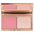 Hollywood Mini Blush & Glow Palette: Fair/Medium - Achieve a Radiant Hollywood Glow with this Portable Blush & Highlighter Palette