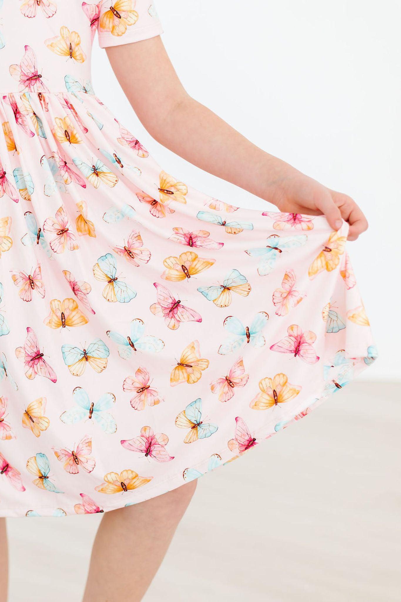 Mila & Rose ® Butterfly Kisses S/S Pocket Twirl Dress — lifestyle context
