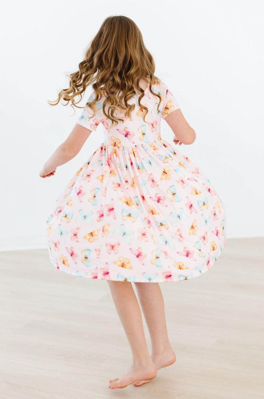 Mila & Rose ® Butterfly Kisses S/S Pocket Twirl Dress — alternative angle