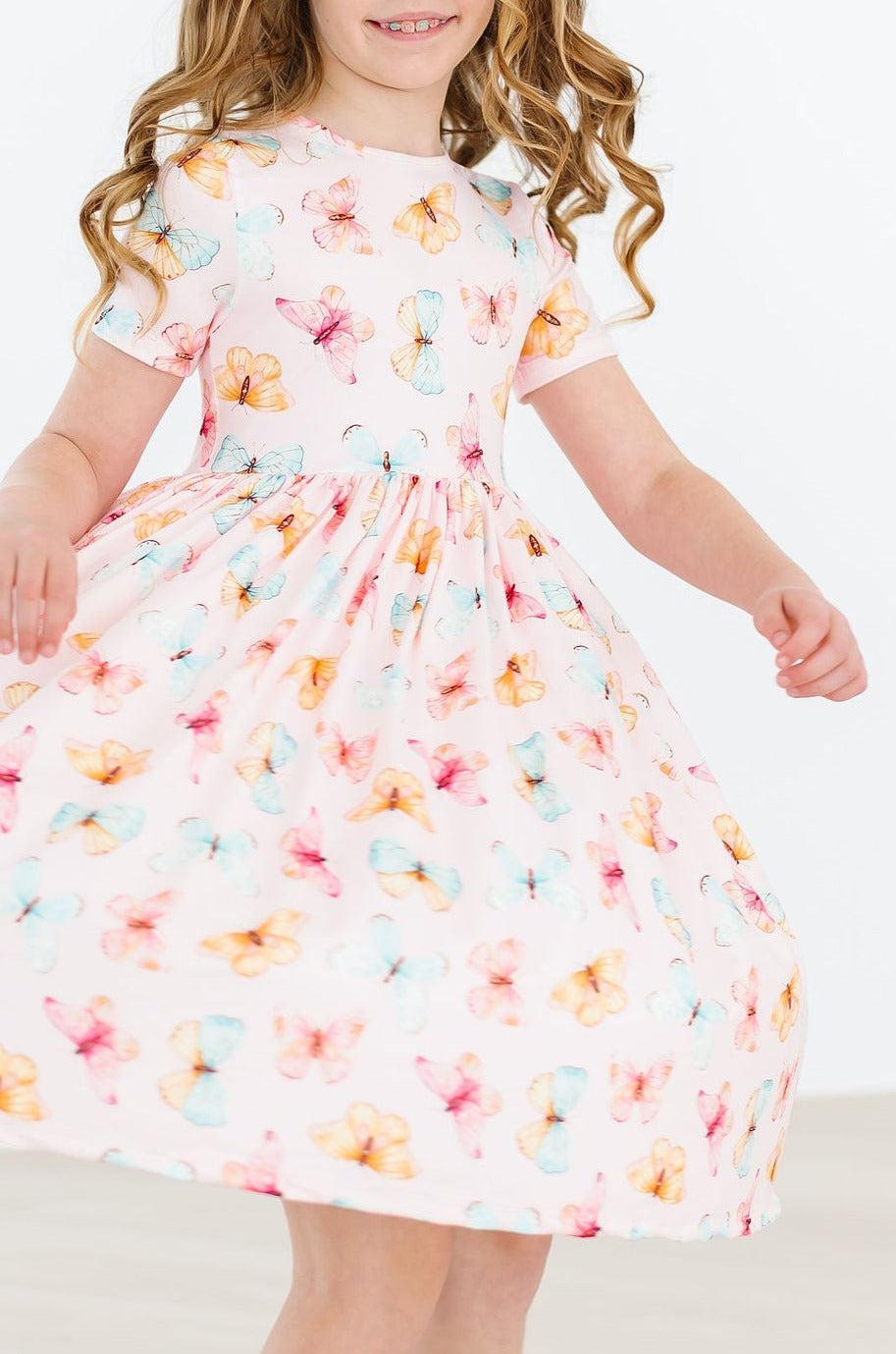 Mila & Rose ® Butterfly Kisses S/S Pocket Twirl Dress — size reference