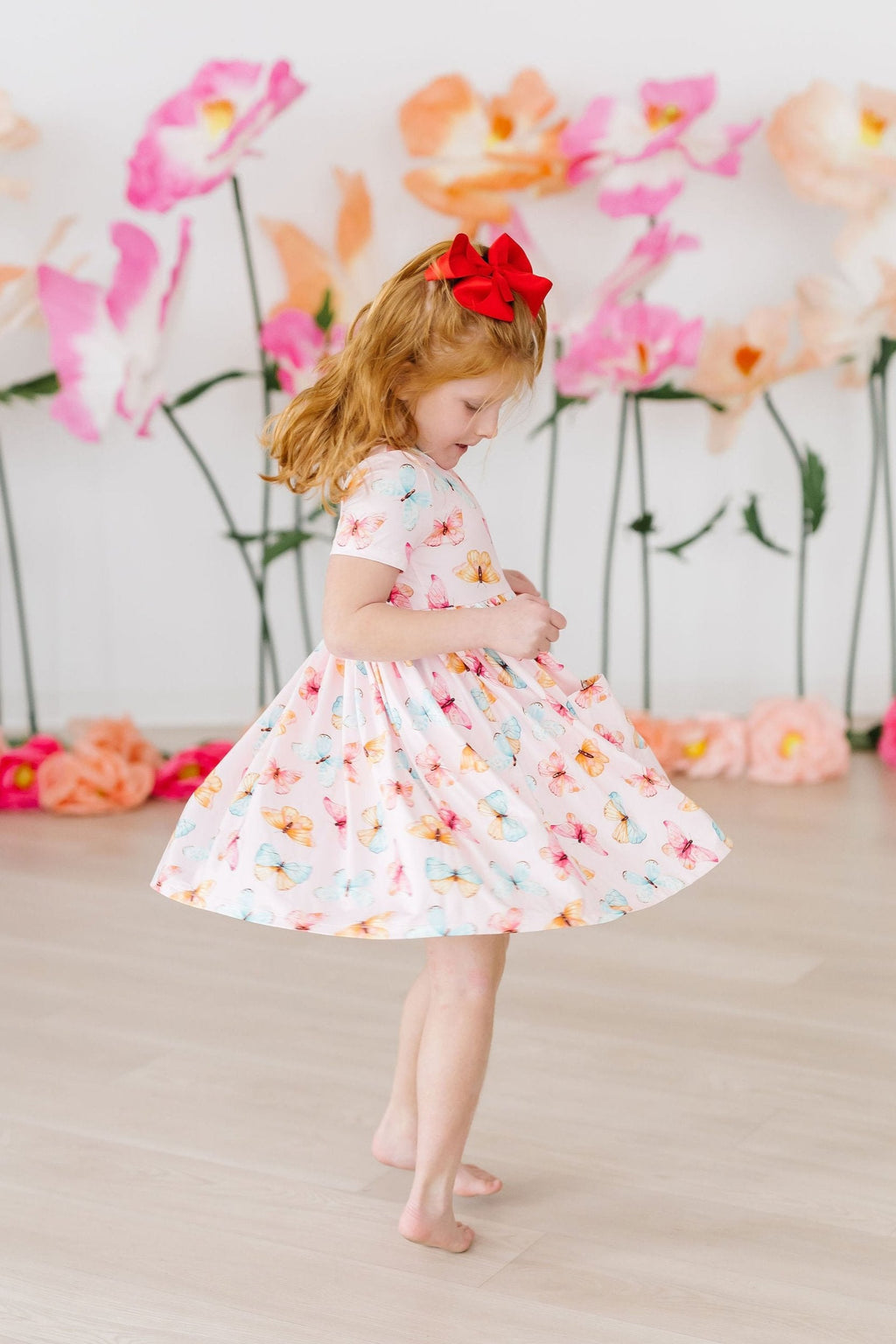 Mila & Rose ® Butterfly Kisses S/S Pocket Twirl Dress — color detail