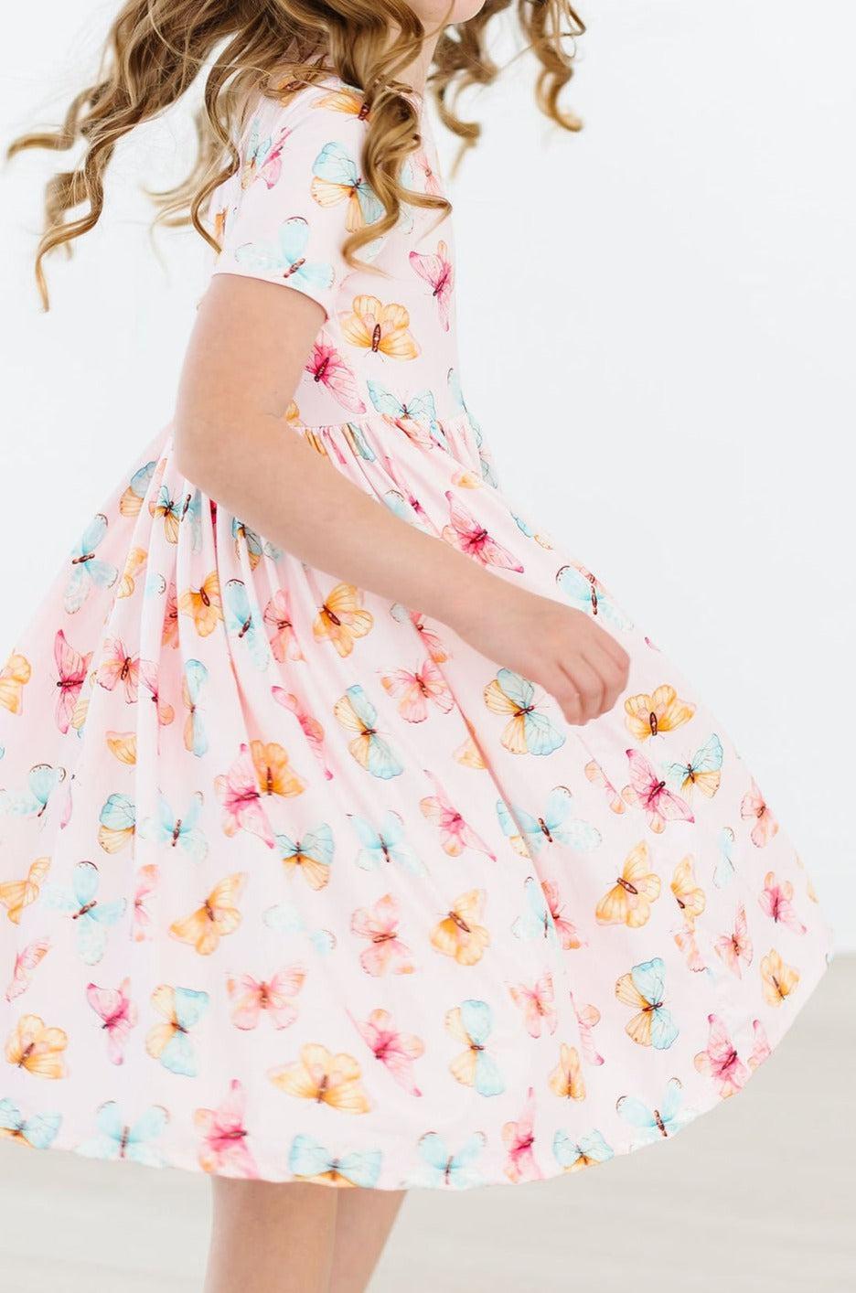 Mila & Rose ® Butterfly Kisses S/S Pocket Twirl Dress — main product shot