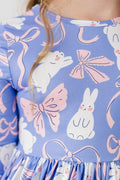 Mila & Rose ® Hop, Skip & Twirl 3/4 Sleeve Pocket Twirl Dress — main product shot