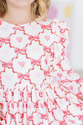 Mila & Rose ® Lovebug 3/4 Sleeve Ruffle Twirl Dress — main product shot
