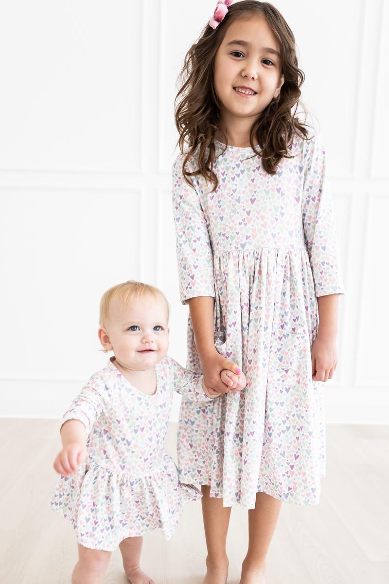 Mila & Rose ® One in a Million 3/4 Sleeve Pocket Twirl Dress — detail close-up