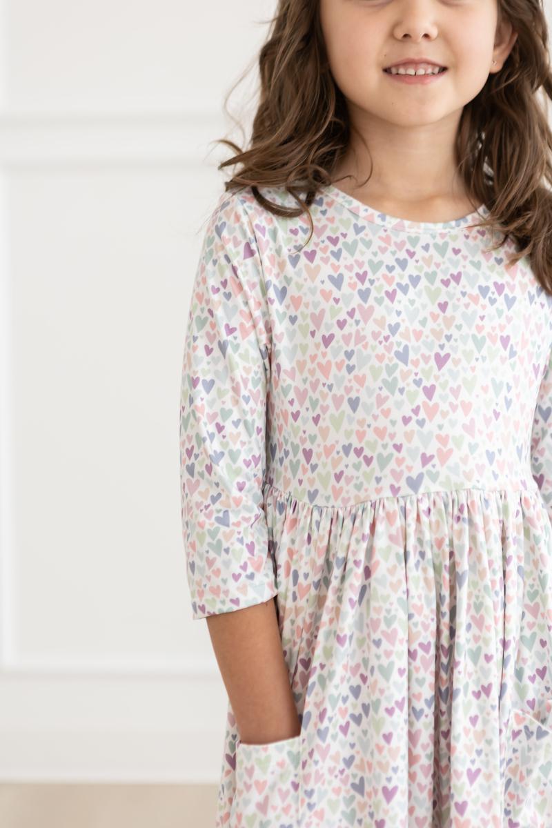 Mila & Rose ® One in a Million 3/4 Sleeve Pocket Twirl Dress — lifestyle context