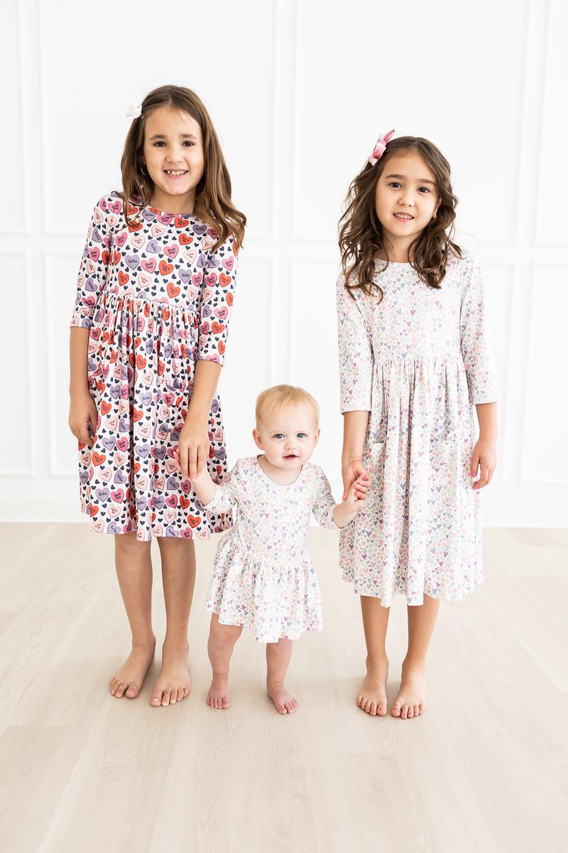 Mila & Rose ® One in a Million 3/4 Sleeve Pocket Twirl Dress — in-use photo