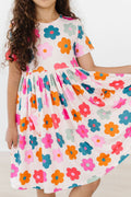 Mila & Rose ® Retro Floral S/S Pocket Twirl Dress — main product shot