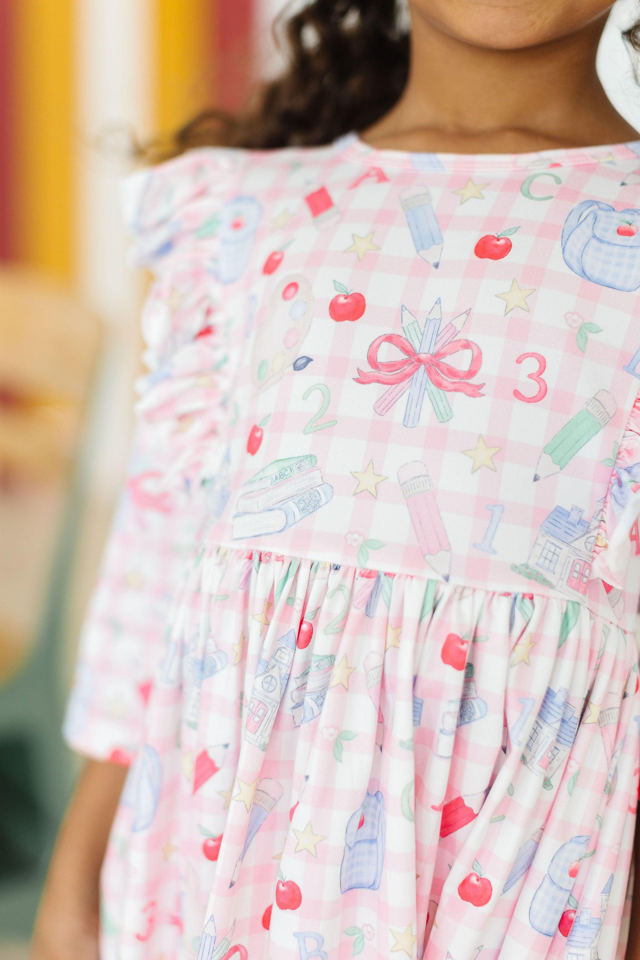 Mila & Rose ® School Days 3/4 Ruffle Twirl Dress — alternative angle