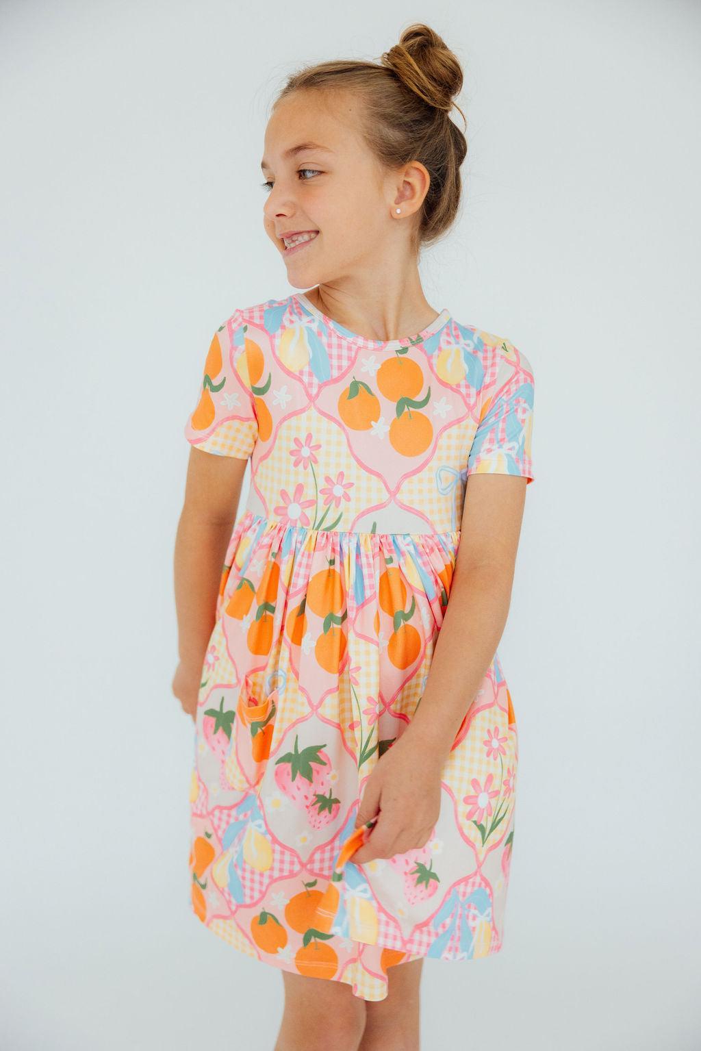 Mila & Rose ® Summer Picnic S/S Pocket Twirl Dress — lifestyle context