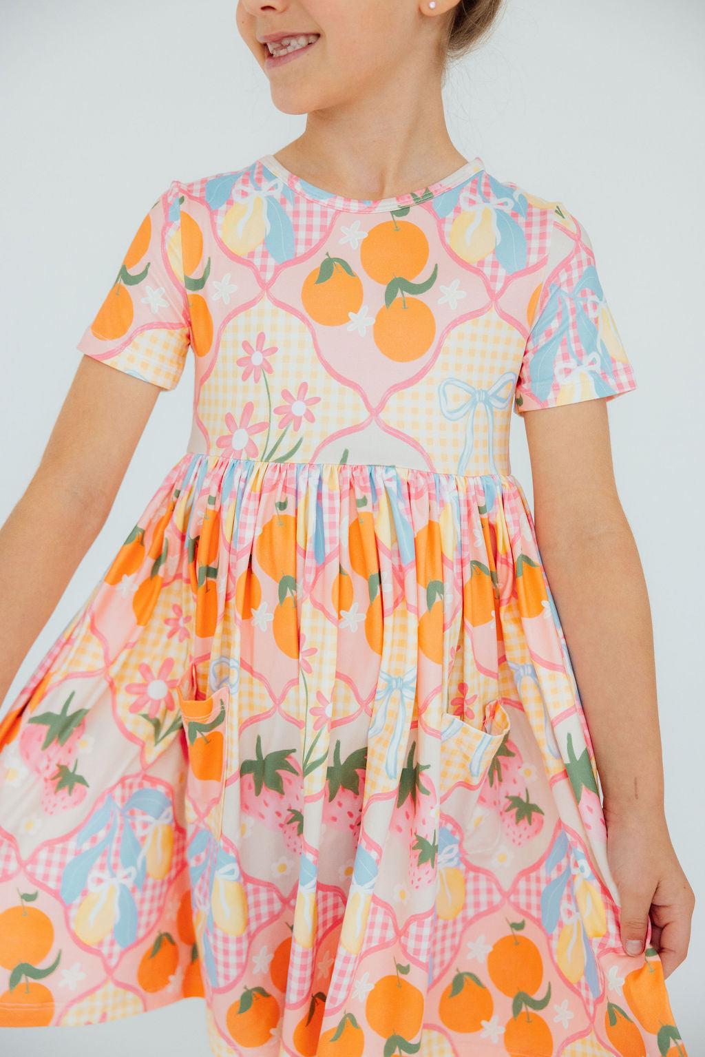 Mila & Rose ® Summer Picnic S/S Pocket Twirl Dress — main product shot