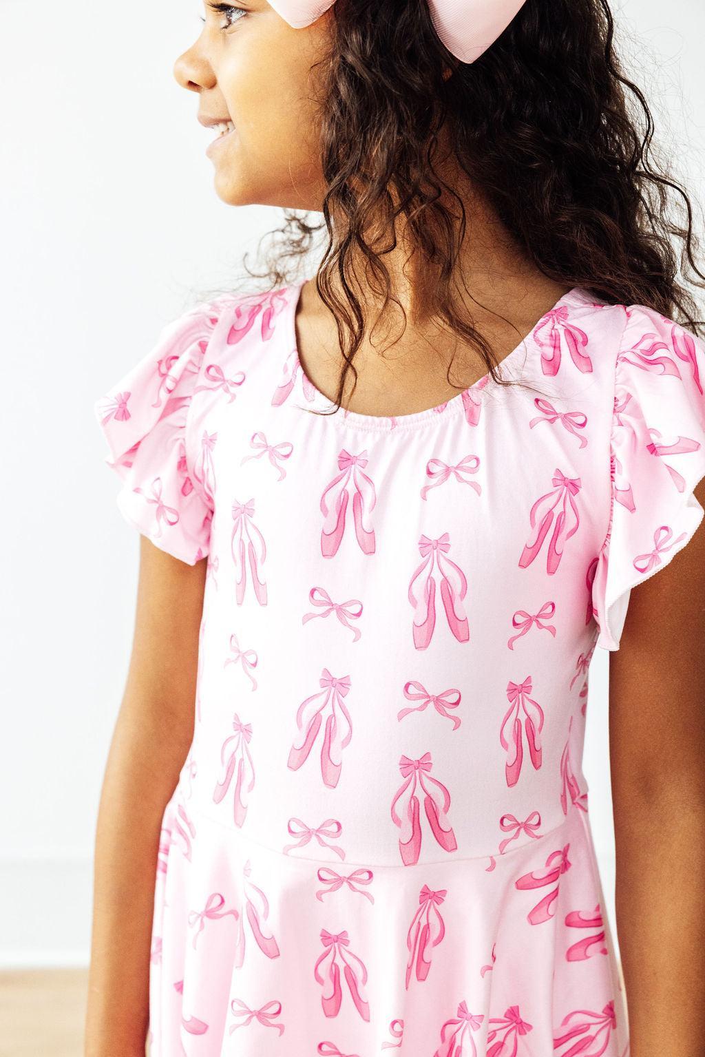 Mila & Rose ® Twirling en Pointe S/S Twirl Leotard — side view