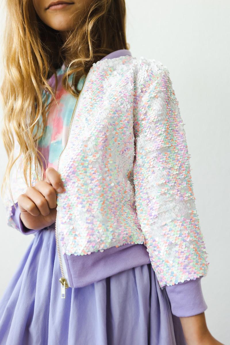 Mila & Rose ® Unicorn Flip Sequin Jacket — side view