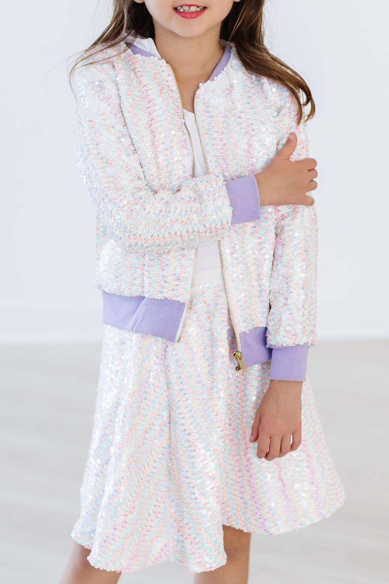 Mila & Rose ® Unicorn Flip Sequin Jacket — alternative angle