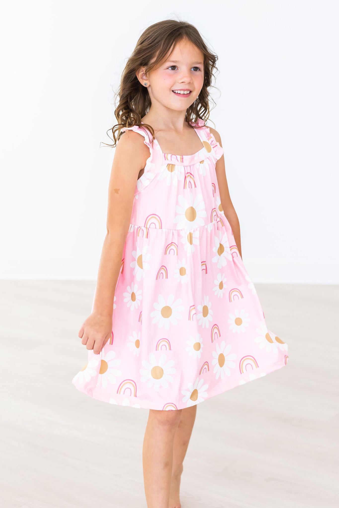 Mila & Rose ® You are My Sunshine Ruffle Cross Back Dress — main product shot