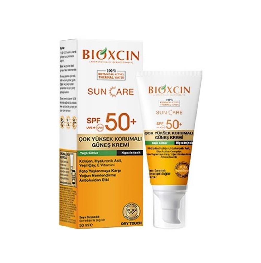 Bioxcin Sunscreen for Oily Skin SPF50+ - Non-Greasy, Anti-Aging, Water-Resistant Protection