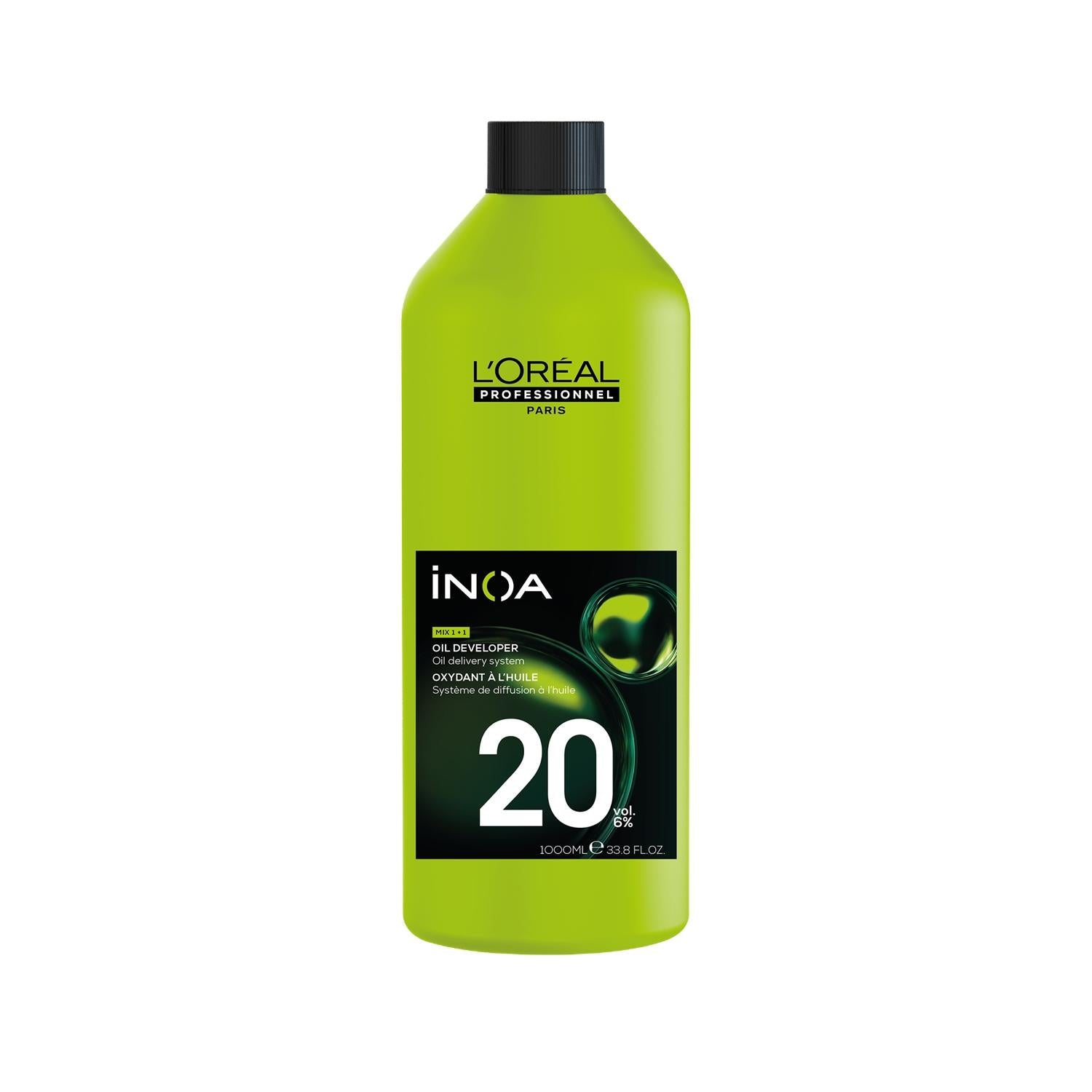 Loreal Professionnel Paris Inoa Oxidant Cream 20 Vol. 1000 ml - Professional Hair Coloring Oxidant Cream for Salon Use