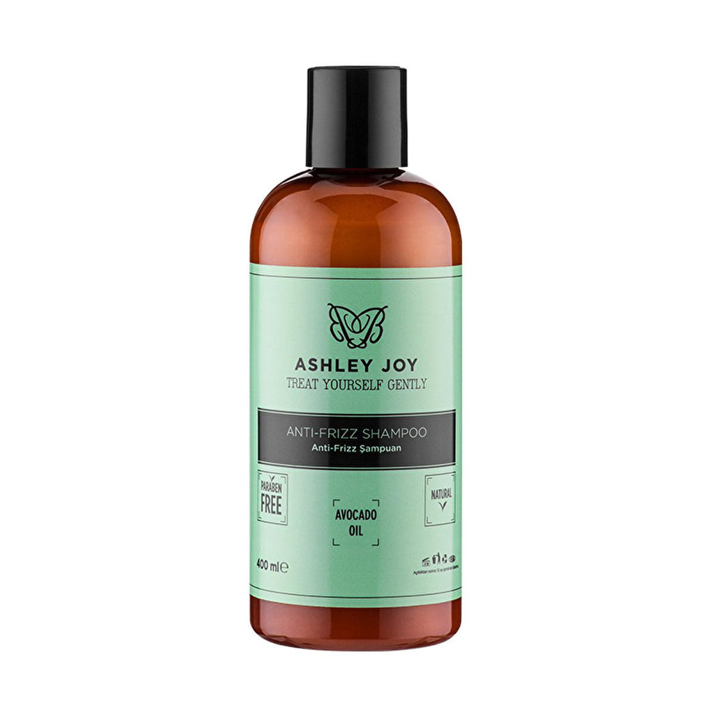 Ashley Joy Anti-Frizz Shampoo: Tame Frizzy Hair with Avocado Oil Moisture | Smoothing, Hydrating Formula (400ml / 13.53 fl oz)