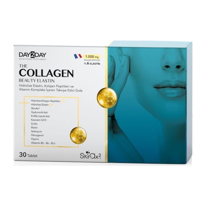 Day2Day Collagen Beauty Supplement with Hyaluronic Acid & Vitamins - Anti-Aging Skin Health Support