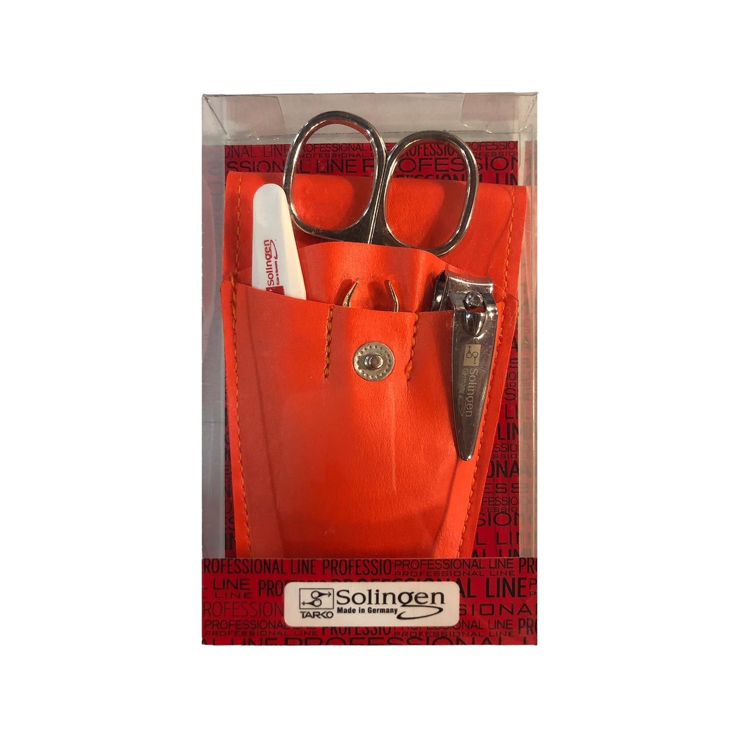 Solingen Manicure Set - Travel-Friendly Nail Care Kit with Multiple Tools & Carrying Case
