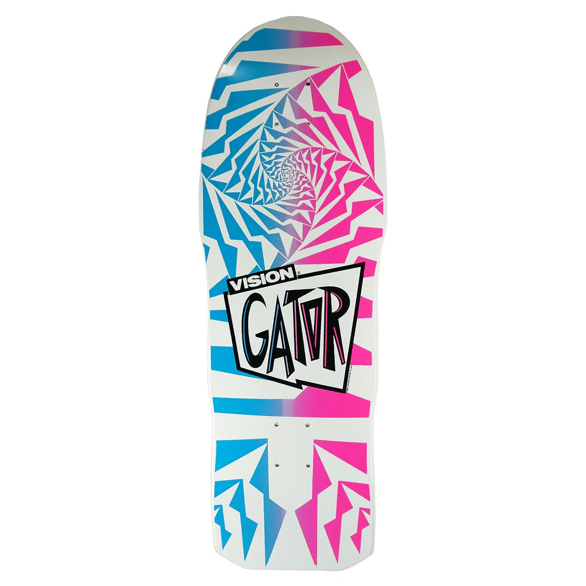 Vision Gator II Skateboard Deck - 10.25″ White/Fade, Old School Skateboard Decks