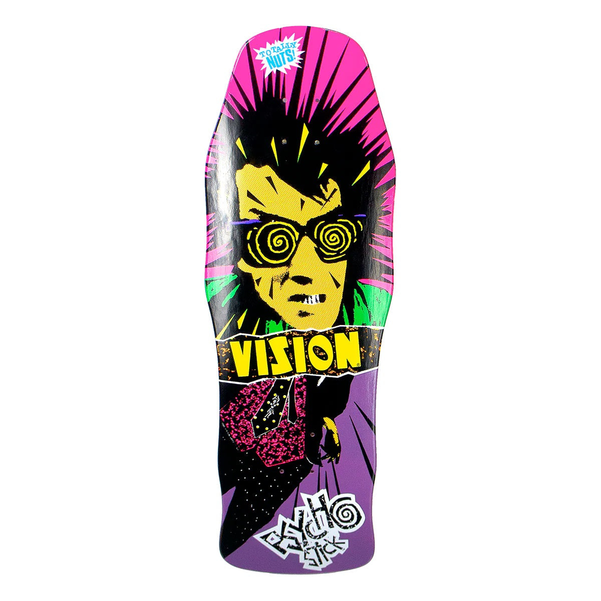 Vision Original Psycho Stick Skateboard Deck - 10″ Purple by Skates USA