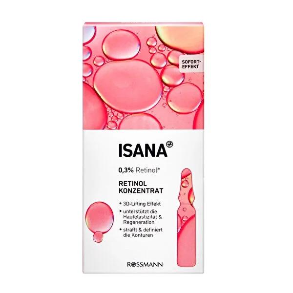 Isana Retinol Skin Care Ampoule - Anti-Aging Serum for Wrinkles, Fine Lines, and Smoother Skin