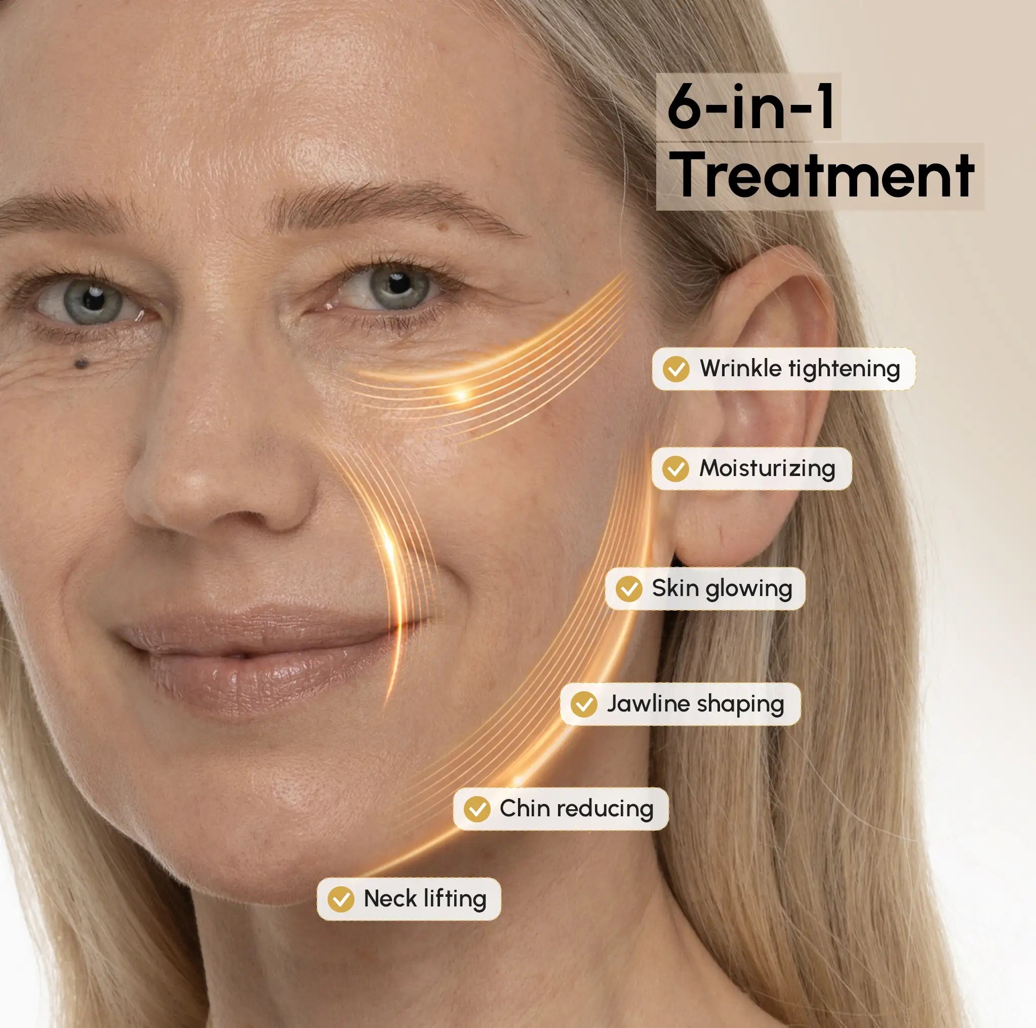 24K Gold Chin & Jawline Lifting Mask – Maree, view 3