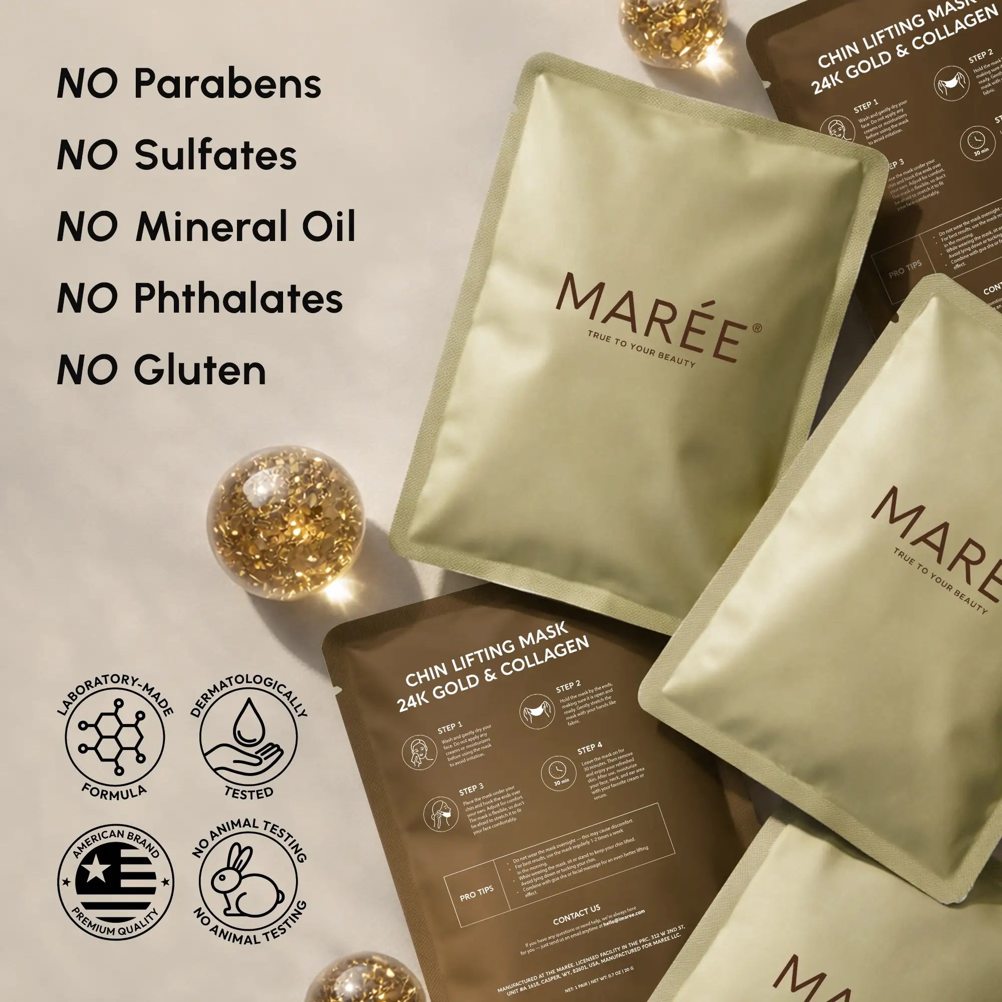 24K Gold Chin & Jawline Lifting Mask – Maree, view 8