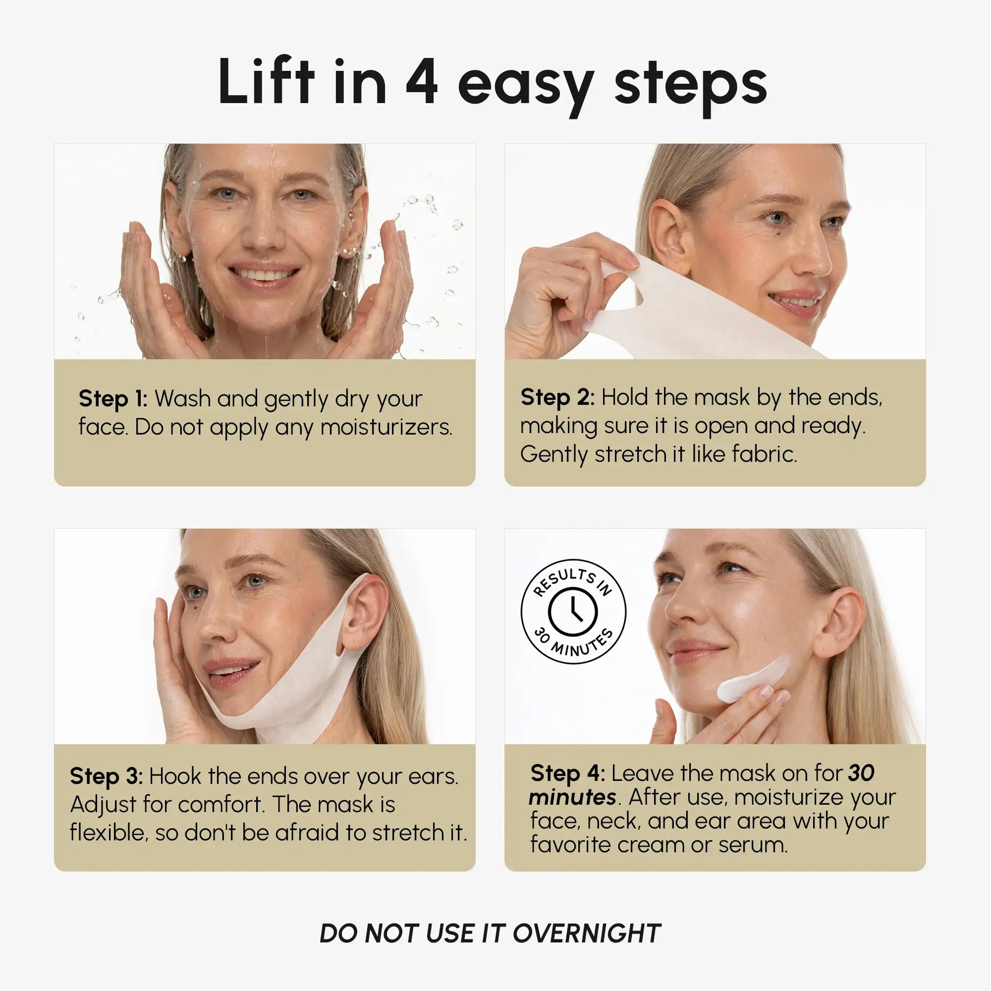 24K Gold Chin & Jawline Lifting Mask – Maree, view 9