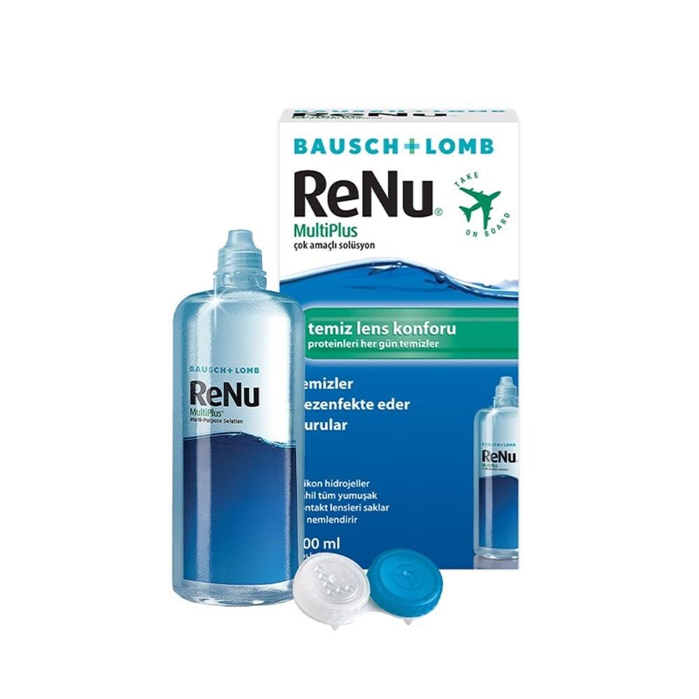 ReNu MultiPlus 100ml Contact Lens Solution - Cleans, Disinfects, and Stores Soft Lenses