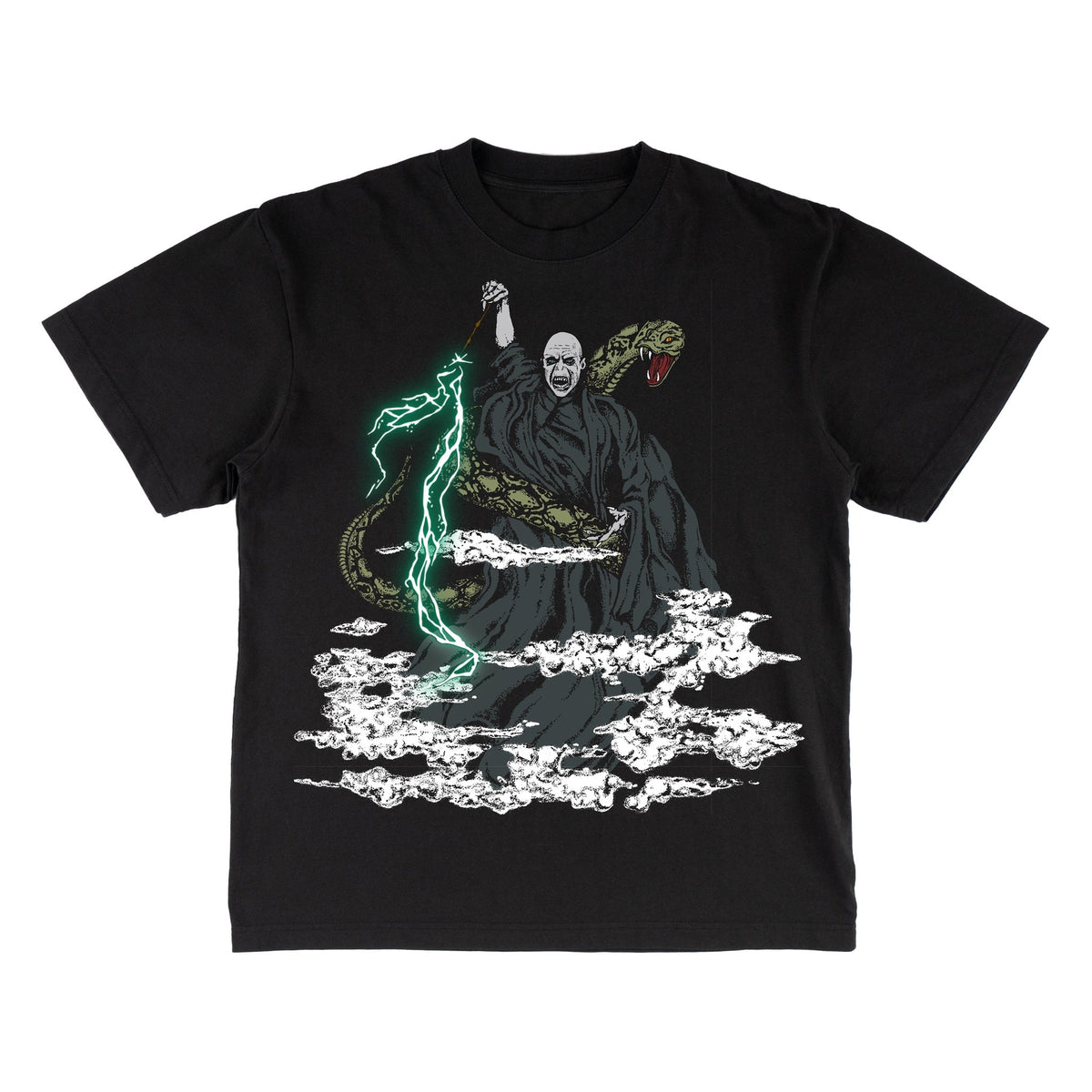Welcome x Harry Potter Voldemort Boxy Garment-Dyed Tee - Black by Skates USA