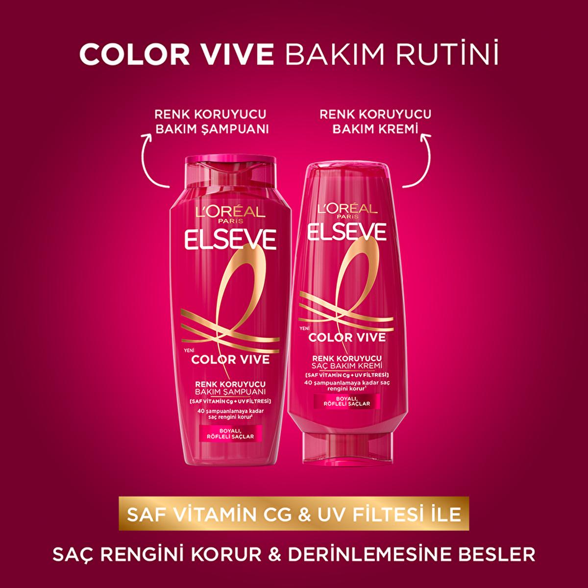 L'Oreal Paris Elseve Color Vive: The Ultimate Color Protecting Shampoo with UV Filter for Vibrant, Long-Lasting Color & Silky Shine - 10.14 fl oz