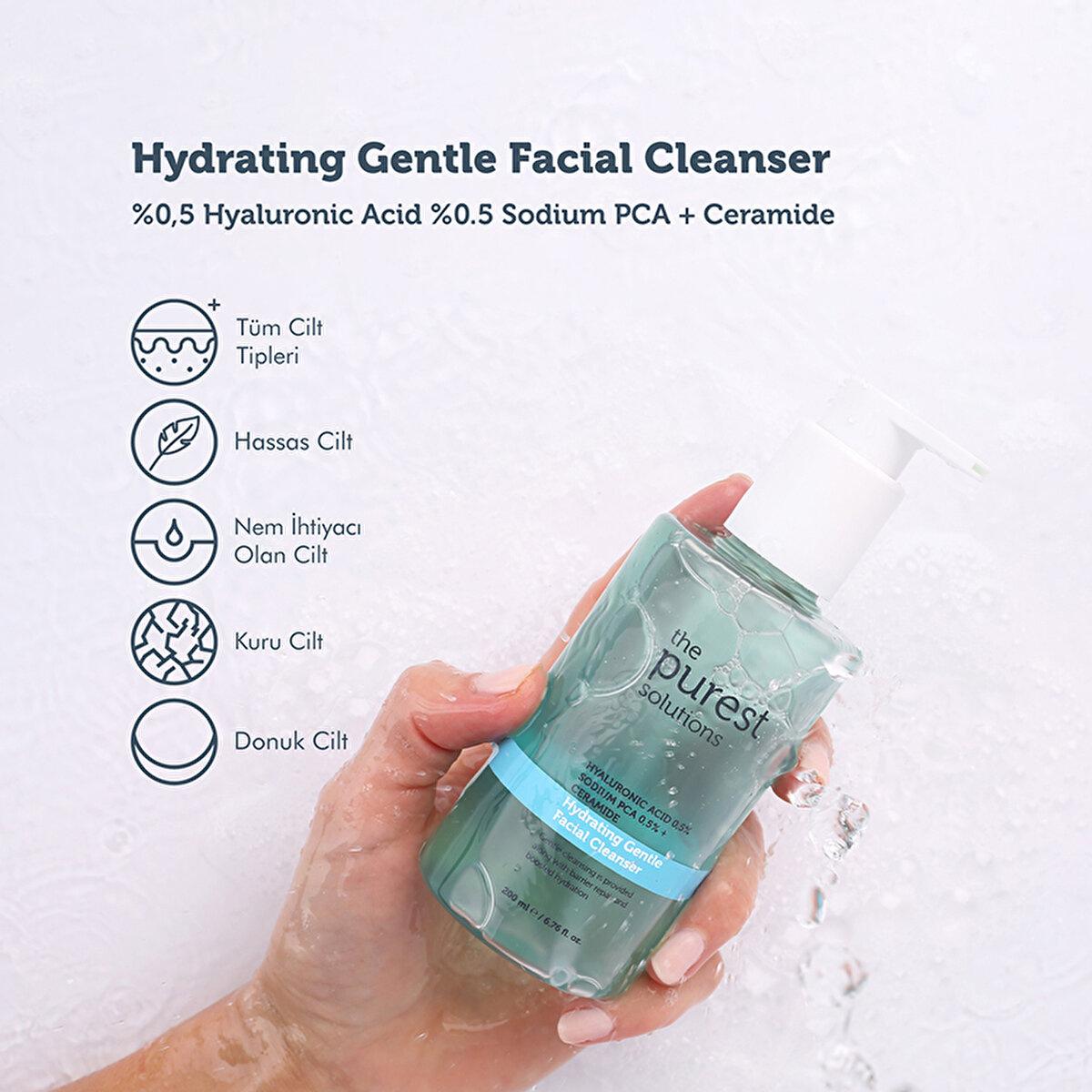 The Purest Solutions Gentle Cleansing Gel - Hyaluronic Acid Skincare for Dry & Sensitive Skin