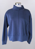 KADOU BOUTIQUE Oversized Mock Neck Sweatshirt — main product shot