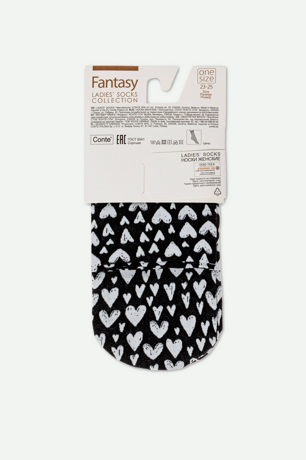 TheRanok.com Socks Conte Fantasy - Heart Pattern — color detail
