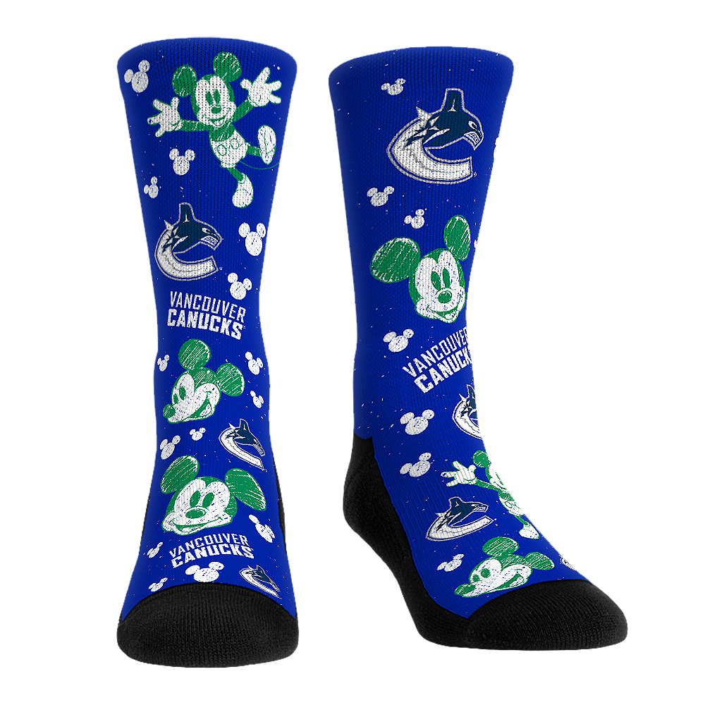 Rock 'Em Socks Rock 'Em Socks Vancouver Canucks - Disney - Mickey Sketch — main product shot