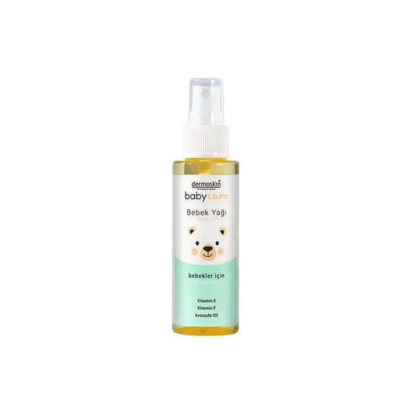 Dermoskin BabyCare Baby Oil - Natural, Non-Greasy Moisturizer for Sensitive Infant Skin - 3.38 fl oz